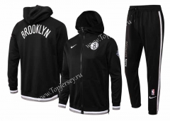 2021-2022 NBA Brooklyn Nets Black Jacket Uniform With Hat-815