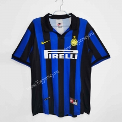 Retro version 98-99 Inter Milan Home Blue&Black Thailand Soccer Jersey AAA-C1046