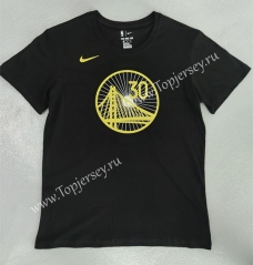 Golden State Warriors Black #30 NBA Cotton T-shirt-LH