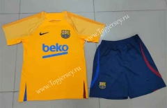 2022-2023 Barcelona Yellow Soccer Uniform-718