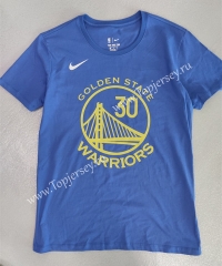 Golden State Warriors Blue #30 NBA Cotton T-shirt-LH