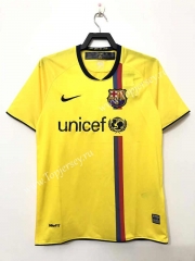 Retro Version 08-09 Barcelona Away Yellow Thailand Soccer Jersey AAA-811