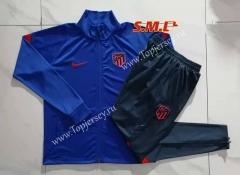 2021-2022 Atletico Madrid Camouflage Blue Thailand Soccer Jacket Uniform-815