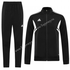 Black Thailand Soccer Jacket Uniform-LH