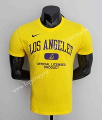 2022-2023 Los Angeles Lakers Yellow NBA Cotton T-shirt-CS