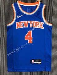 75th Anniversary New York Knicks Blue #4 NBA Jersey-311