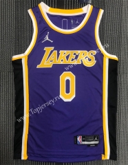 75th Anniversary Jordan Limited Edition Los Angeles Lakers Purple #0 NBA Jersey-311