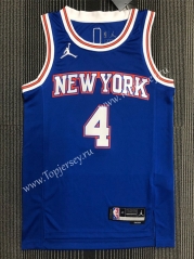 75th Anniversary Jordan Limited Edition New York Knicks Blue #4 NBA Jersey-311