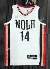 2022-2023 City Edition New Orleans Pelicans White #14 NBA Jersey-311