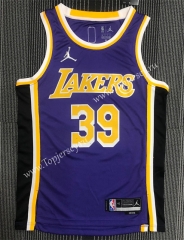 75th Anniversary Jordan Limited Edition Los Angeles Lakers Purple #39 NBA Jersey-311
