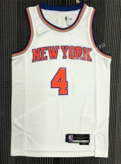 75th Anniversary New York Knicks White #4 NBA Jersey-311