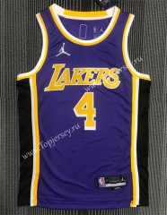 75th Anniversary Jordan Limited Edition Los Angeles Lakers Purple #4 NBA Jersey-311