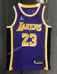 75th Anniversary Jordan Limited Edition Los Angeles Lakers Purple #23 NBA Jersey-311