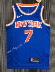 75th Anniversary New York Knicks Blue #7 NBA Jersey-311