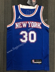 75th Anniversary Jordan Limited Edition New York Knicks Blue #30 NBA Jersey-311