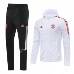 2022-2023 Bayern München White Trench Coats Uniform With Hat-LH