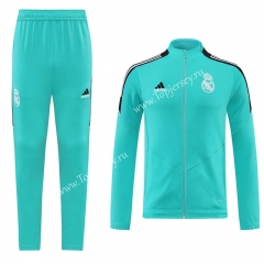 2022-2023 Real Madrid Lake Green Thailand Soccer Jacket Uniform-LH