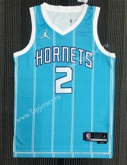 75th Anniversary Charlotte Hornets Blue #2 NBA Jersey-311