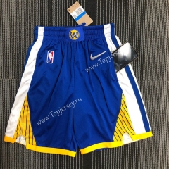 75th Anniversary Golden State Warriors Blue NBA Shorts-311