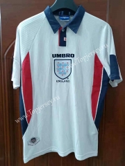 Retro Version 1998 England Home White Thailand Soccer Jersey AAA-7T