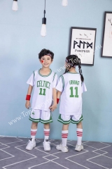 Boston Celtics #11 White Kids/Youth NBA Uniform-SN