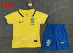 2022-2023 Brazil Home Yellow Kid/Youth Soccer Uniform-GB