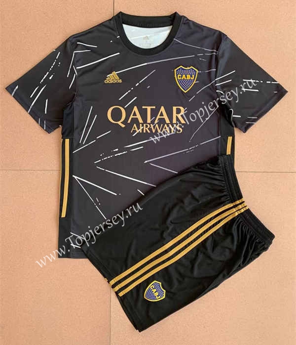 Boca Juniors Black Soccer Uniform 