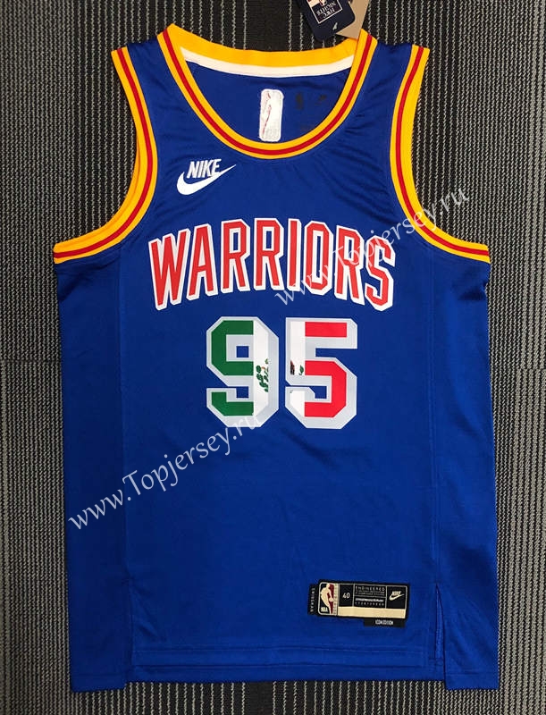 Limited Edition Warriors Blue #95 NBA Jersey-311,Golden State Warriors