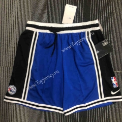 Philadelphia 76ers Blue&BlackAmerican NBA Training Shorts-311