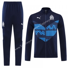 2022-2023 Olympique Marseille Royal Blue Thailand Soccer Jacket Uniform-LH
