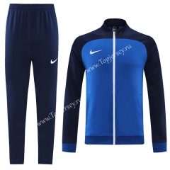 2022-2023 Camouflage Blue Thailand Soccer Jacket Uniform-LH