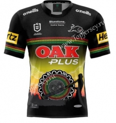 2022 Native Version Panthers Black Thailand Rugby Jersey