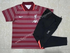 2021-2022 Liverpool Maroon Thailand Polo Uniform-815