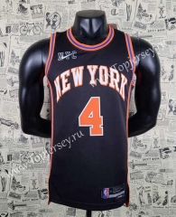 75th Anniversary New York Knicks Black #4 NBA Jersey-SN