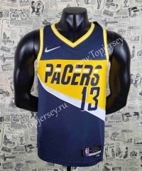 75th Anniversary Indiana Pacers Dark Blue #13 NBA Jersey-SN