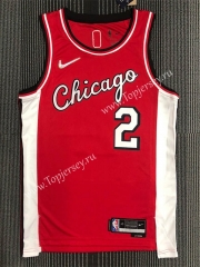 2022-2023 City Edition Chicago Bulls Red #2 NBA Jersey-311