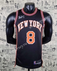 75th Anniversary New York Knicks Black #8 NBA Jersey-SN