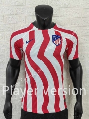 Without sponsor logo Player Version 2022-2023 Atletico Madrid Home Red & White Thailand Soccer Jersey AAA-9380