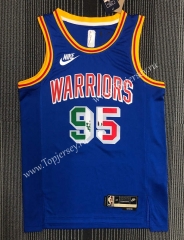 Limited Edition Warriors Blue #95 NBA Jersey-311