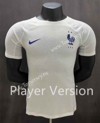 Player Version 2022-2023 France White Thailand Soccer Training Jersey-GB