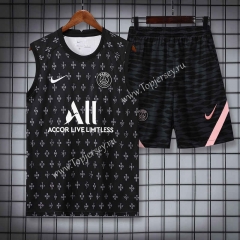 2022-2023 Paris SG Black Thailand Soccer Vest Uniform-418