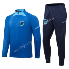 2022-2023 England Camouflage Blue Thailand Soccer Tracksuit-411