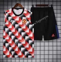 2022-2023 Manchester United Red&Black Thailand Soccer Vest Uniform-418