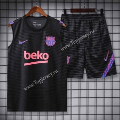 2022-2023 Barcelona Black Thailand Soccer Vest Uniform-418