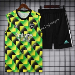 2022-2023 Arsenal Yellow&Green Thailand Soccer Vest Uniform-418