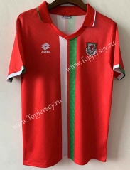 Retro Version 96-98 Wales Home Red Thailand Soccer Jersey AAA-9171