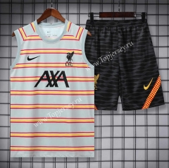 2022-2023 Liverpool Gray&Orange Thailand Soccer Vest Uniform-418