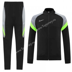 Black&Gray Thailand Soccer Jacket Uniform-LH