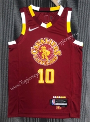 2022 City Edition Cleveland Cavaliers Dark Red #10 NBA Jersey-311