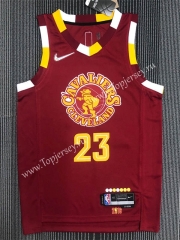2022 City Edition Cleveland Cavaliers Dark Red #23 NBA Jersey-311